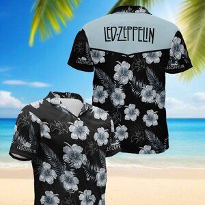 Led Zeppelin Floral Hawaiian Shirt Unique Tropical Shirt For Band Rock Lover